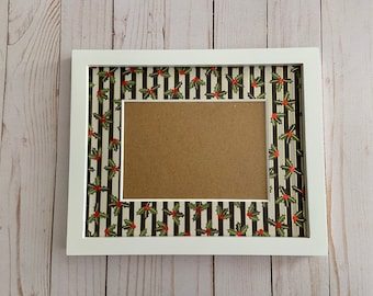 Christmas picture frame | Christmas Holly Frame for 5x7 Photo