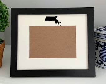 Massachusetts Picture Frame: Personalized 5x7 Photo Frame