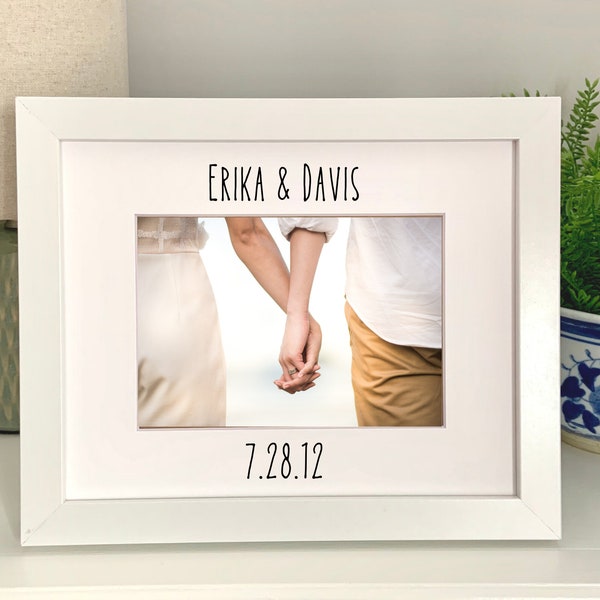 Couple Picture Frame | Anniversary, Boyfriend, Girlfriend, Husband, Wife Gift | Personalized Picture Frame 5x7