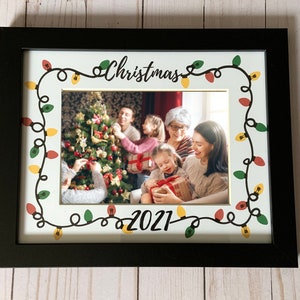 Christmas picture frame | Christmas Lights Frame for 5x7 Photo