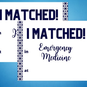 Residency Match Day Signs | 8.5x11 Printable Signs | Virtual Match Day