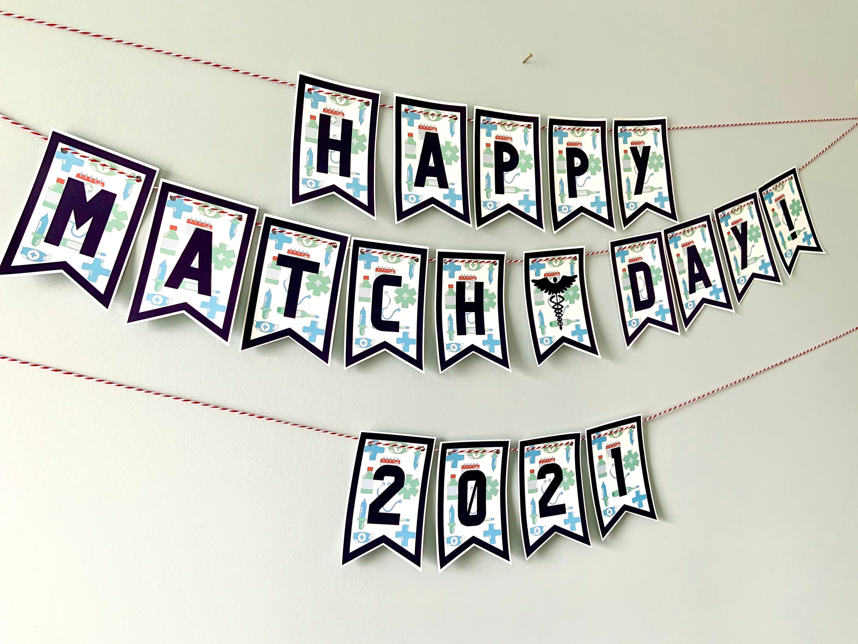 Residency Match Day Printable Banner Digital Download DIY Etsy