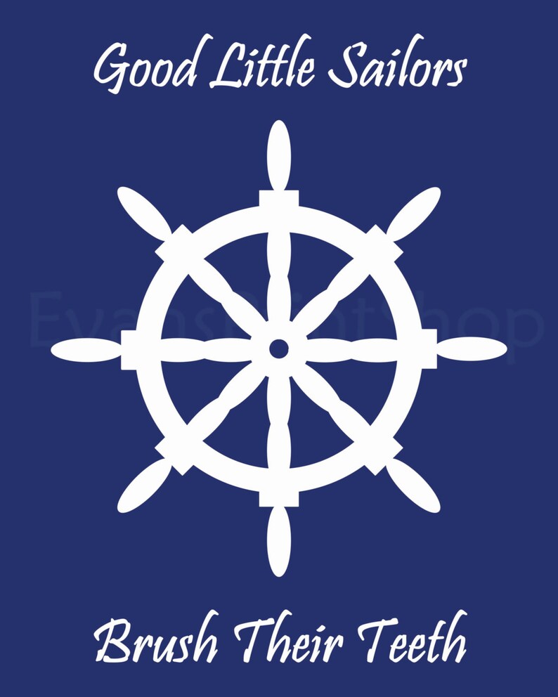 Nautical Bathroom Art Set of 3 Instant Download 8 x 10 Etsy