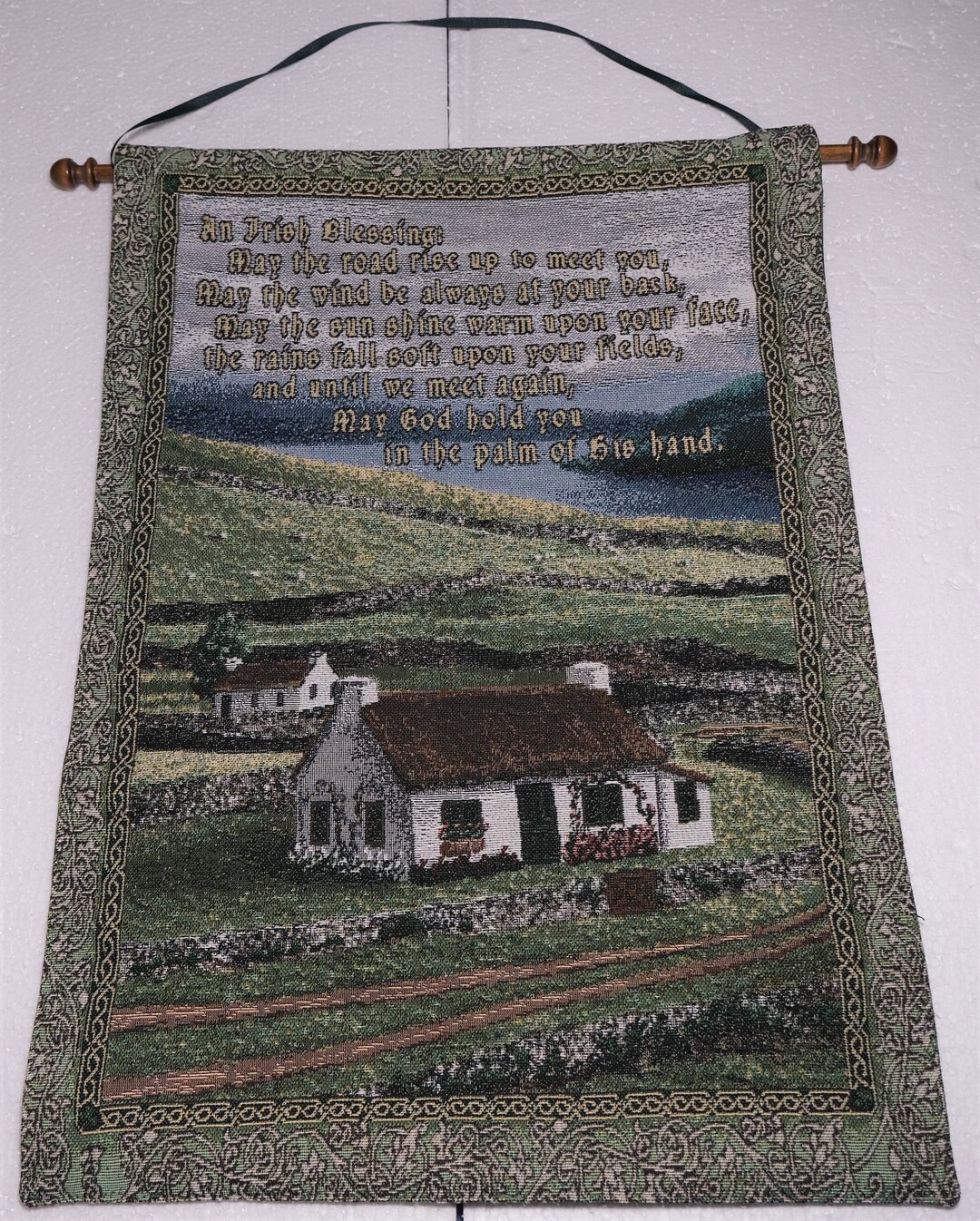 Irish Blessing Tapestry Wall Hanging 16 1/2 X 23 With Top Etsy