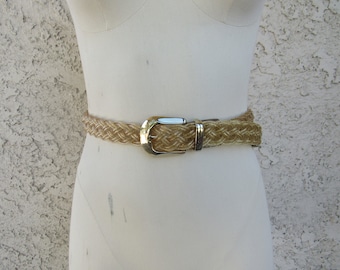 1990s Gold Jelly Braided Belt