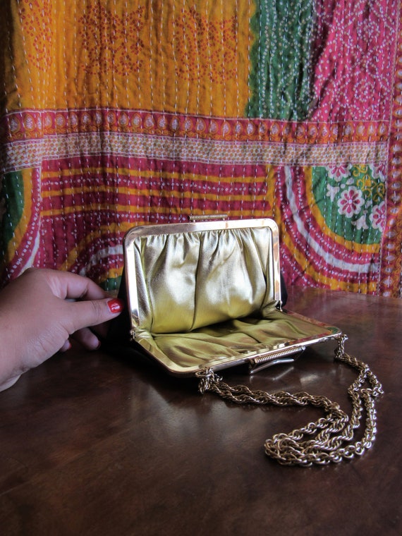 Black and Gold Handbag - image 2