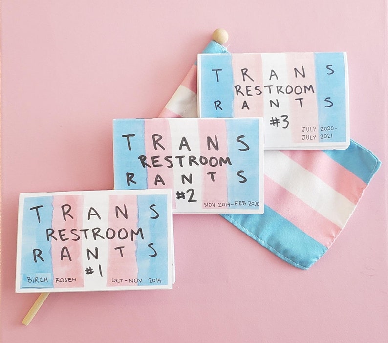 Trans Restroom Rants zine bundle 1-3 image 1