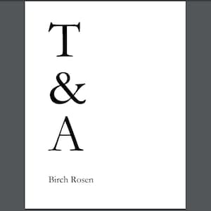Puede incluir: Diseño gráfico en blanco y negro con las letras "T & A" y el texto "Birch Rosen" debajo.