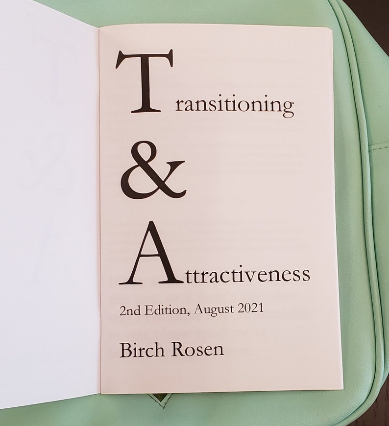 T&A Transitioning and Attractiveness zine physical image 3