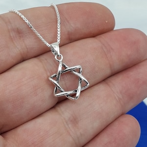 Star of David necklace, 925 solid silver