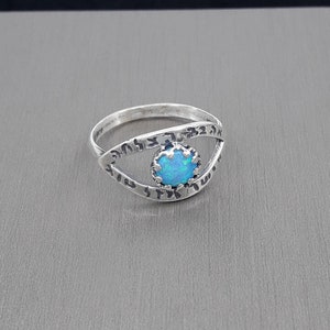 Evil eye Protection, Blessing ring, Israeli jewelry rings, Evil eye ring, Jewish jewelry, Gift for mom, Eye ring, Jewish gift
