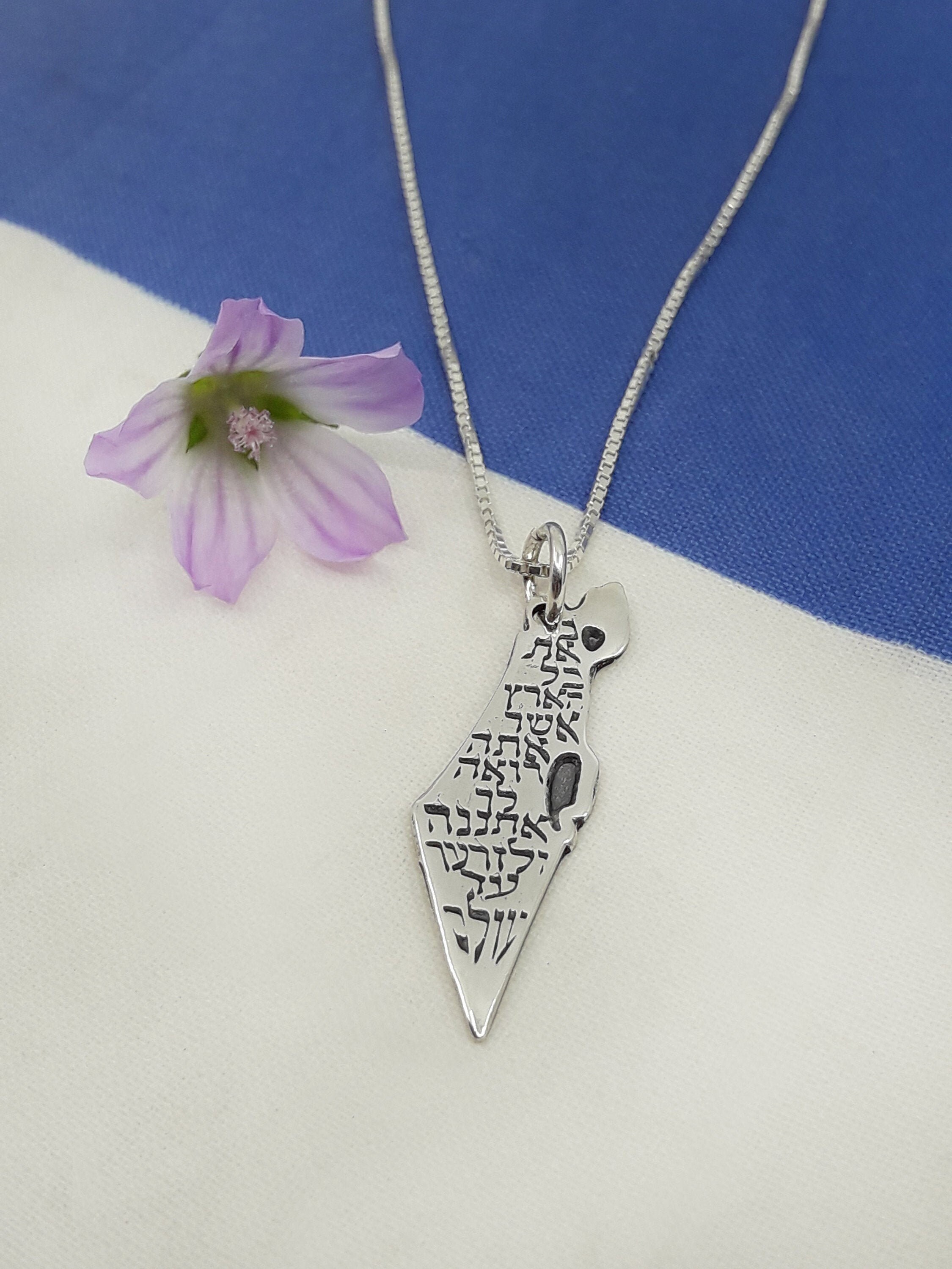 Map of Israel Necklace - Il Crzv 