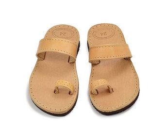 Sandali per bambini in pelle fatti a mano: slip-on in stile greco