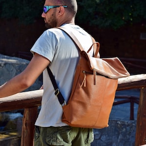 Genuine Soft Leather Backpack, Travel Backpack for Men, Backpack Women, Office Backpack, Laptop Backpack, Handmade in Greece