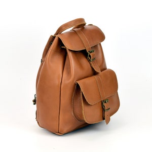 Women's Backpack from Full Grain Leather Handmade in Greece. Medium / Large Size.