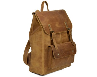 Leather Backpack Rucksack Womens Full Grain Leather Backpack Office Backpack Laptop Backpack Elegant Stylist Bag.