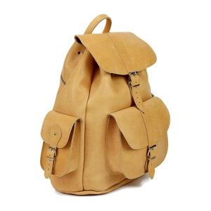 Mochila de cuero extra grande Mochila para computadora portátil Mochila de cuero de grano completo Mochila escolar Mochila universitaria