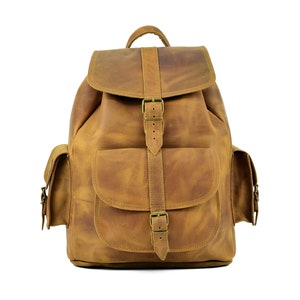 Full-grain Leather Backpack for Men and Women / Laptop - Etsy