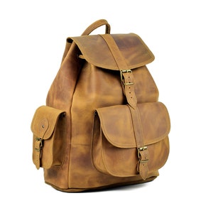 Full-Grain Leather Backpack for Men and Women / Laptop Backpack / Leather Rucksack Handmade in Greece / EXTRA LARGE Size
