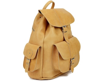 Extra Large Full Grain Leather Backpack: Handmade Rucksack