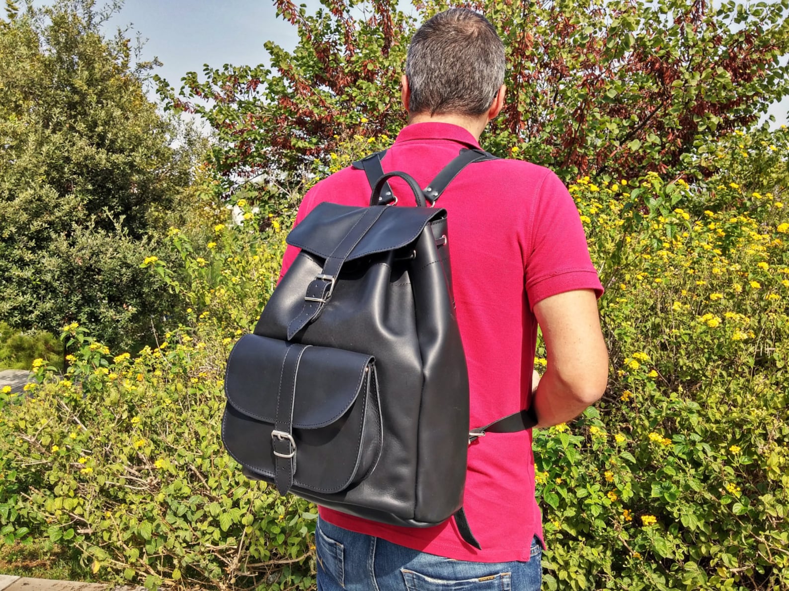 Extra Large Leather Backpack for Men and Women Handmade of Etsy