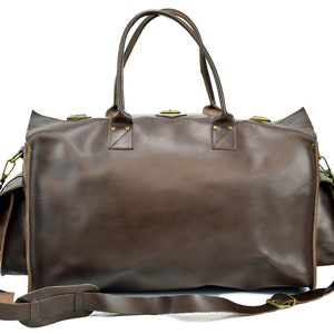 Leather Travel Bag Overnight Bag, Leather Carryall Bag, Weekender Bag, Travel Bag from Full Grain Leather. image 4
