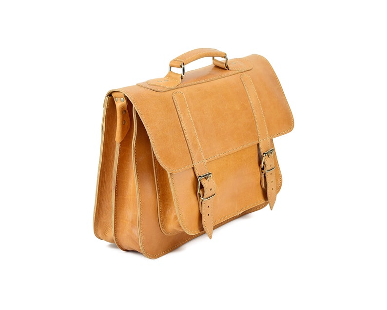 Leather Business Bag / Full Grain Leather Messenger Bag / Etsy