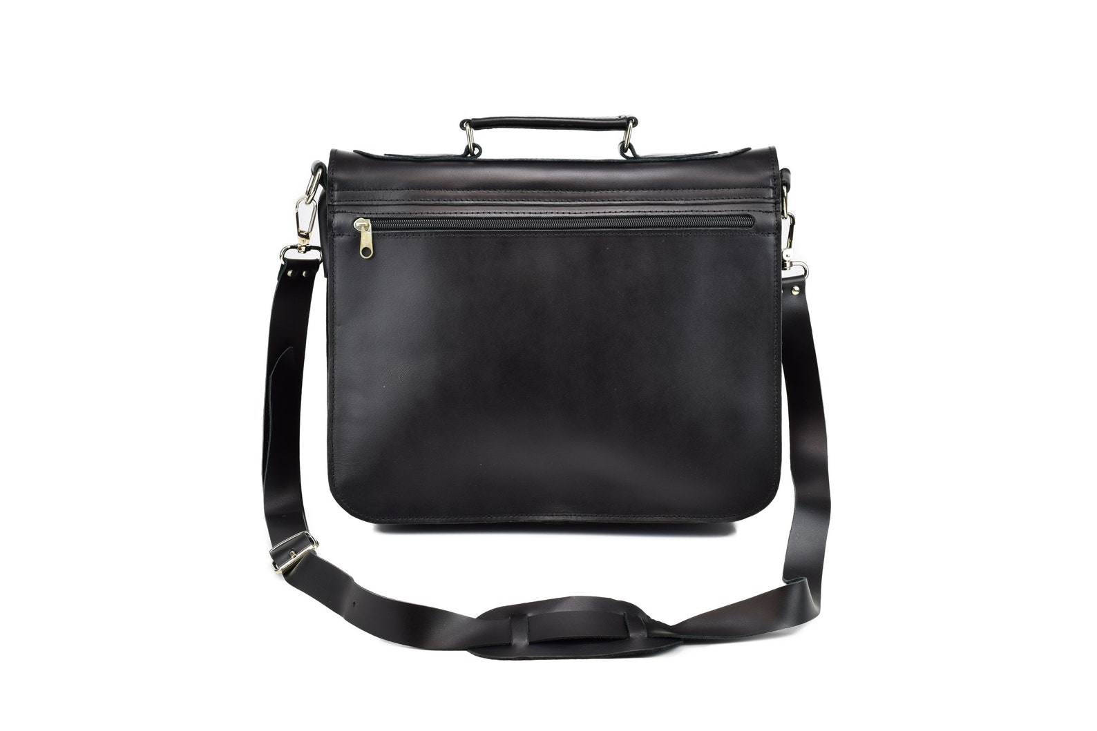 Leather Messenger Bag 13 Inch Laptop Bag From Full Grain Etsy