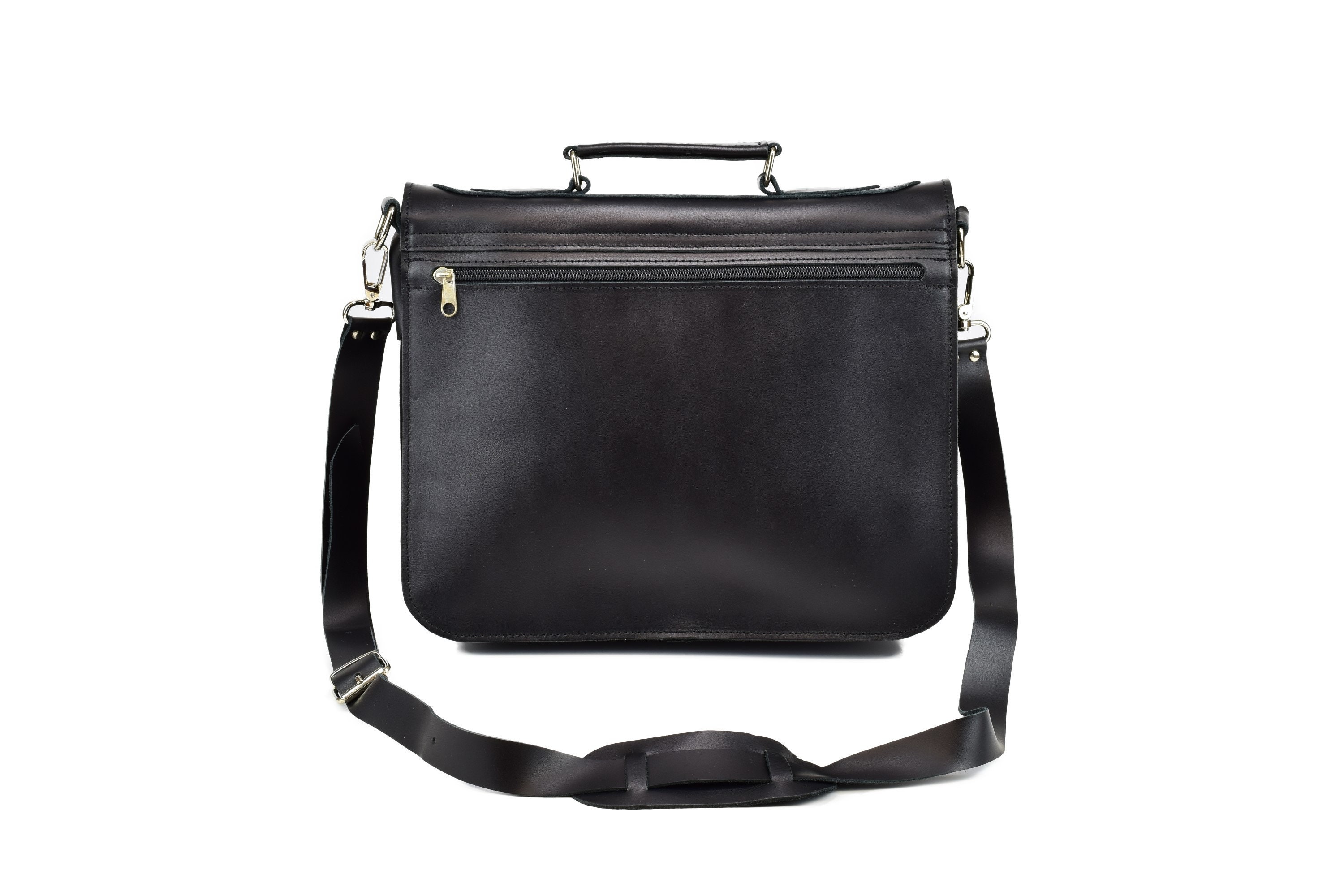 Leather Messenger Bag 13 Inch Laptop Bag From Full Grain Etsy