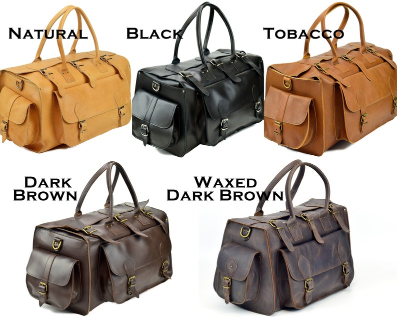 Leather Travel Bag Overnight Bag, Leather Carryall Bag, Weekender Bag, Travel Bag from Full Grain Leather. image 10