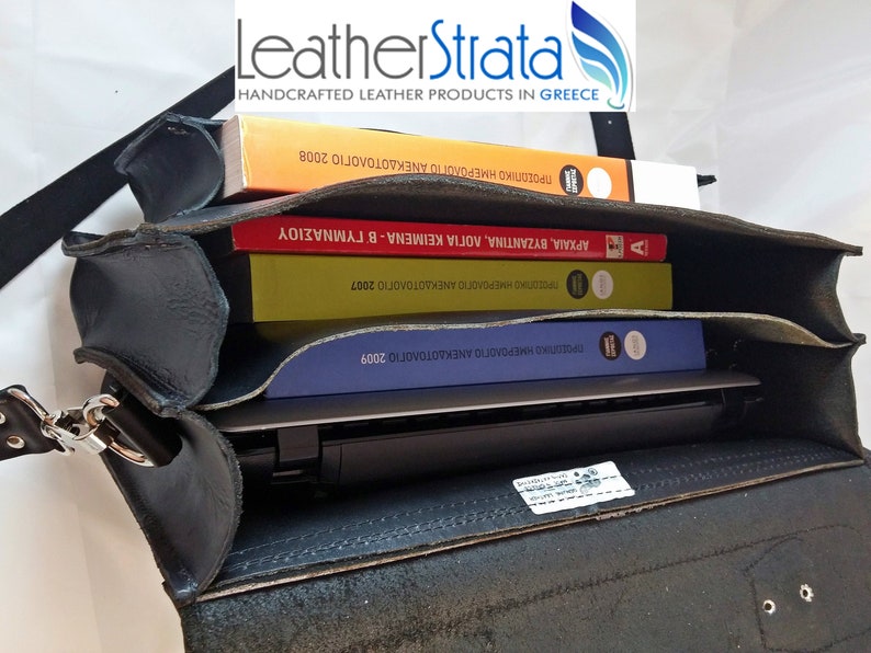 Leather Messenger Bag 13 Inch Laptop Bag From Full Grain Etsy