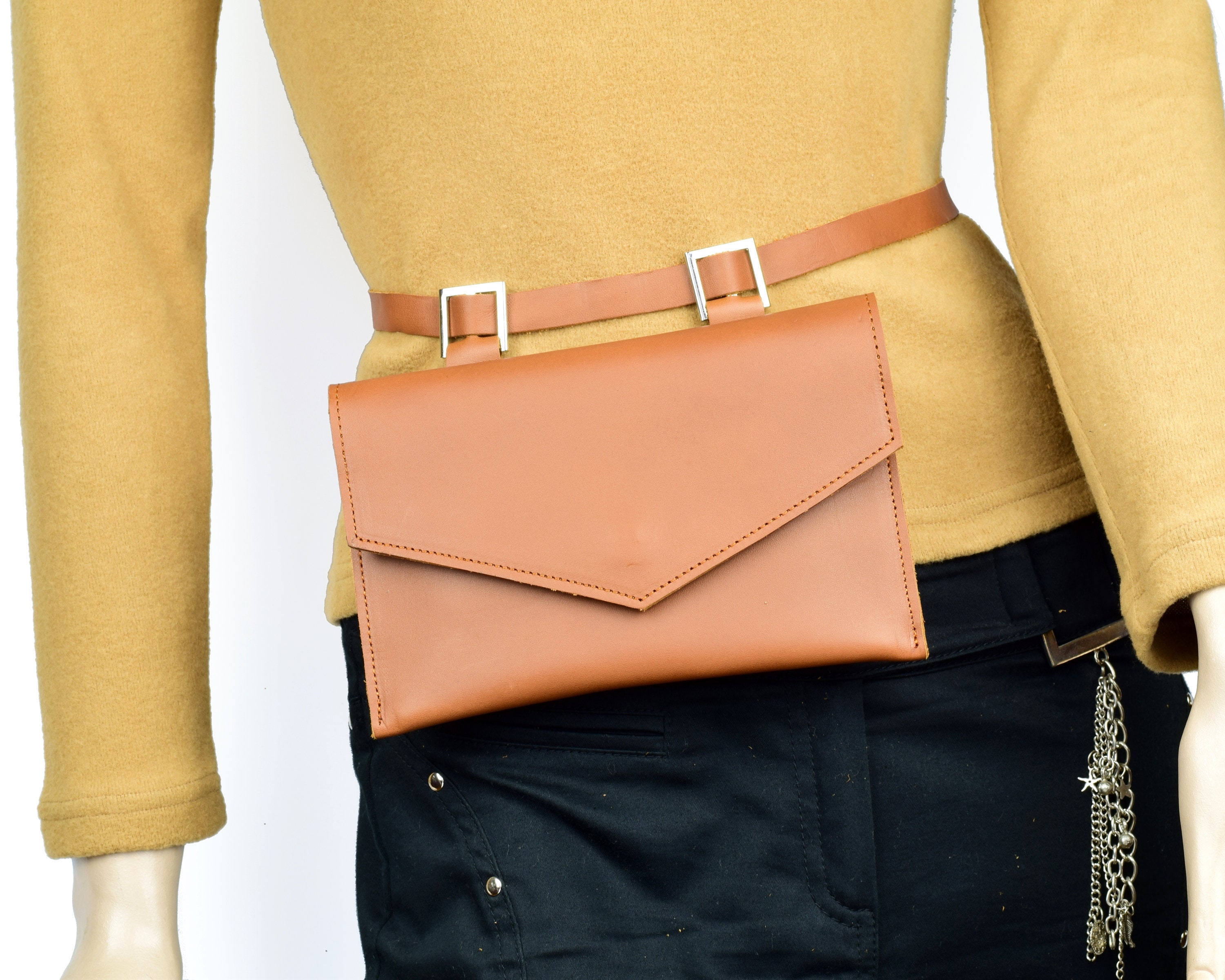 Leather Fanny Bag Handmade Waist Bag Belt Bag for Women | Etsy