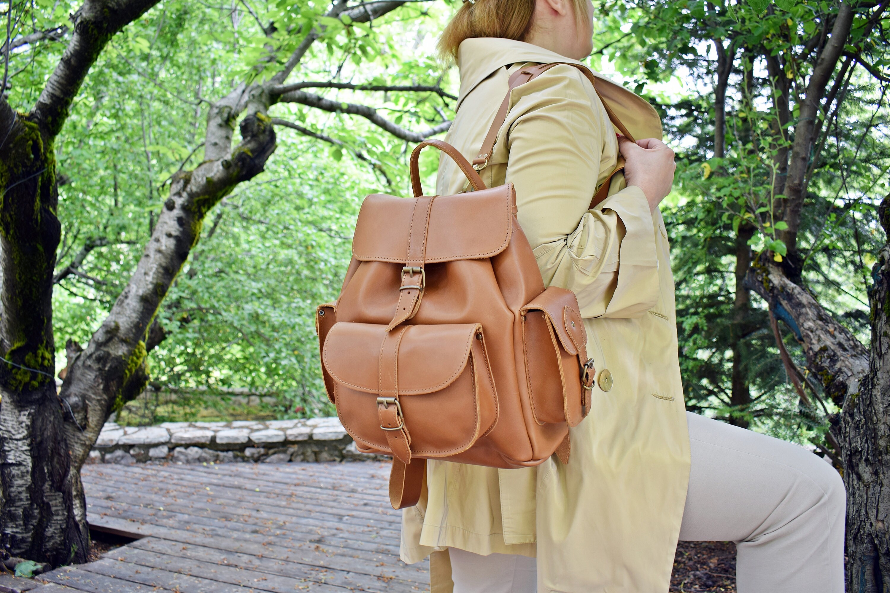 rugged hide backpack