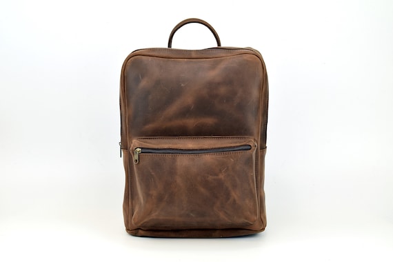 Full-grain Leather Backpack: Handmade 15-inch Laptop School Bag - Etsy Full-grain Leather Backpack: Handmade 15-inch Laptop School Bag - Etsy