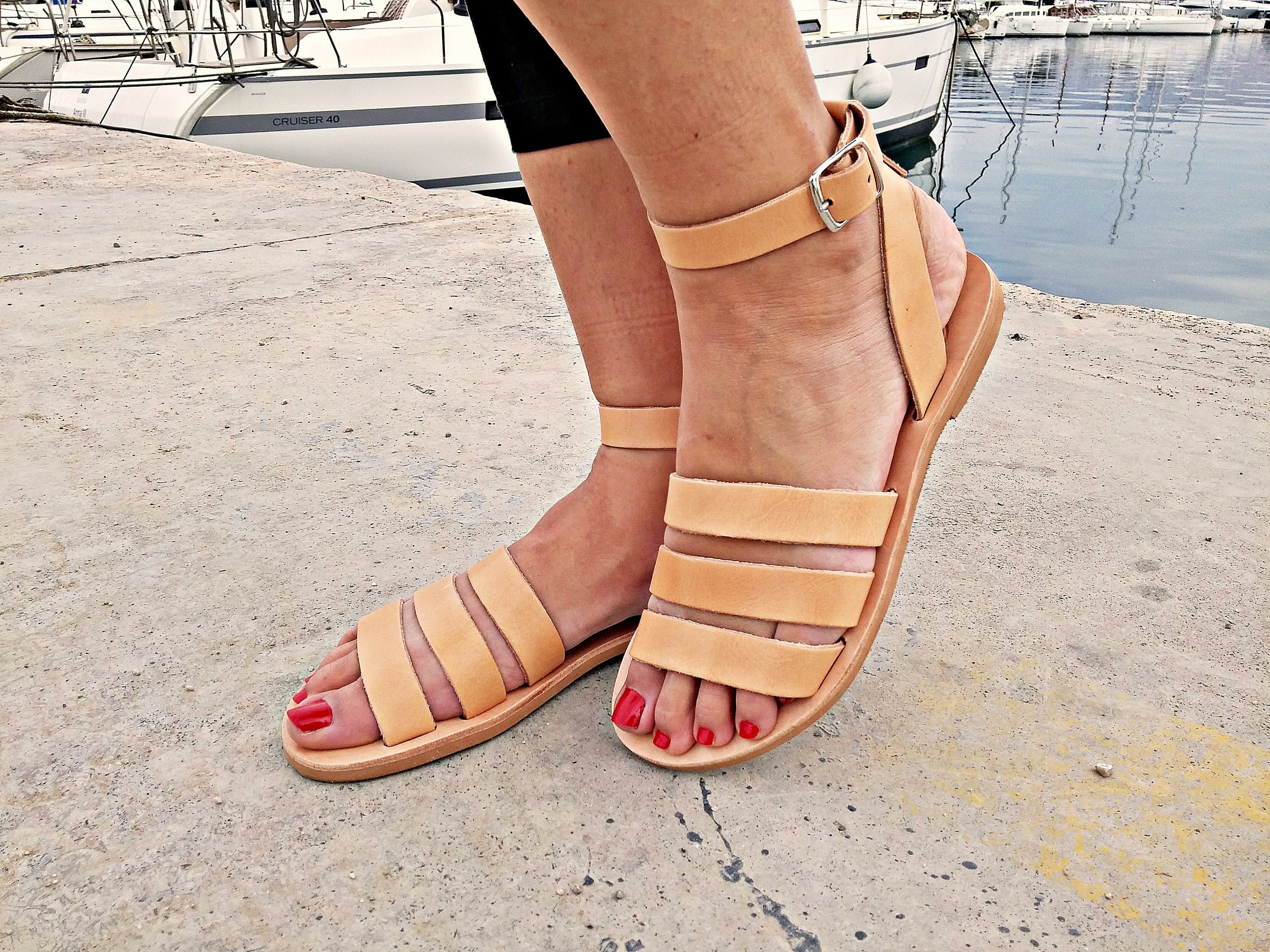 full leather sandals