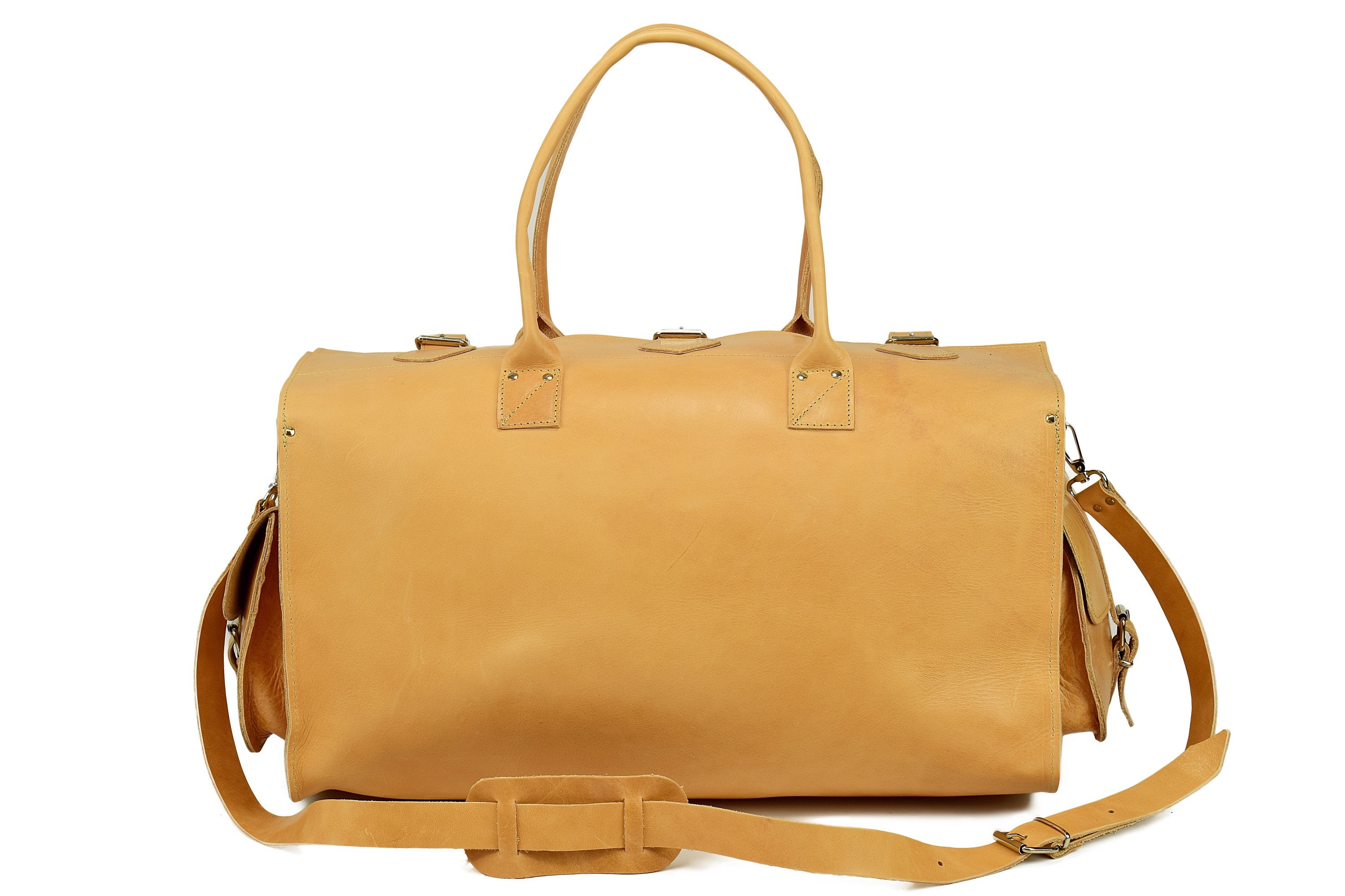 Travel Bag 35L Handmade Full-grain Leather Weekender Bag - Etsy