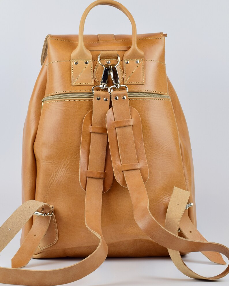 EXTRA LARGE Leather Backpack for Men or Women Handmade of Full Etsy