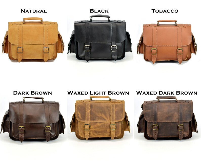 Leather Messenger Bag 13 Inch Laptop Bag for Women or Men Etsy