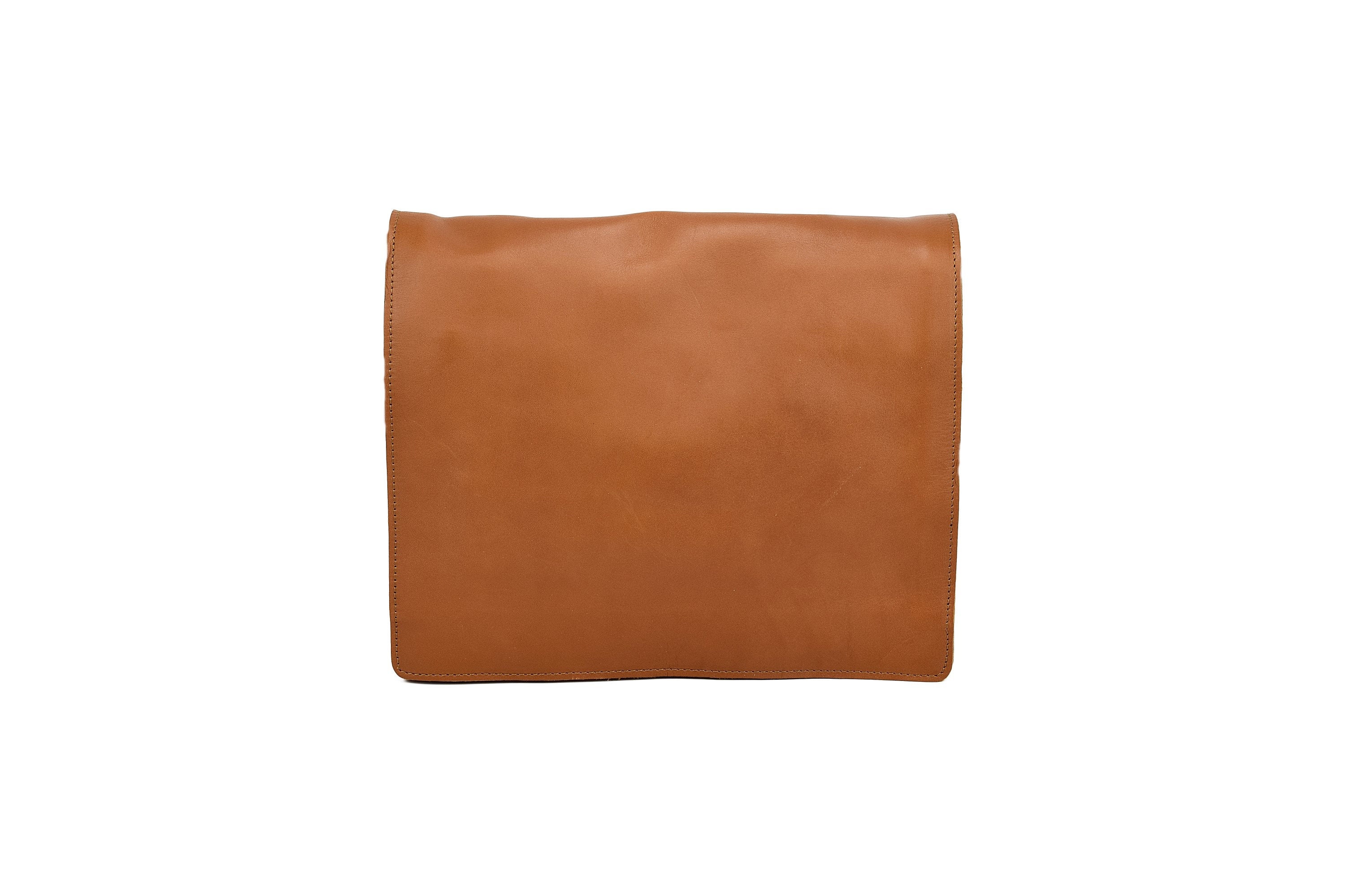 Full Grain Leather Laptop Bag Flap Bag Crossbody Messenger Bag | Etsy