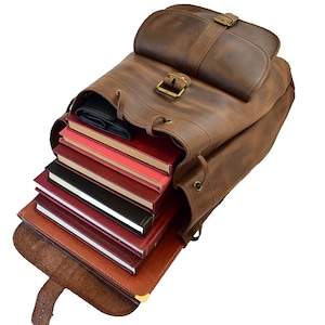 Distressed Leather Backpack, Extra Large Size Backpack From Full Grain ...