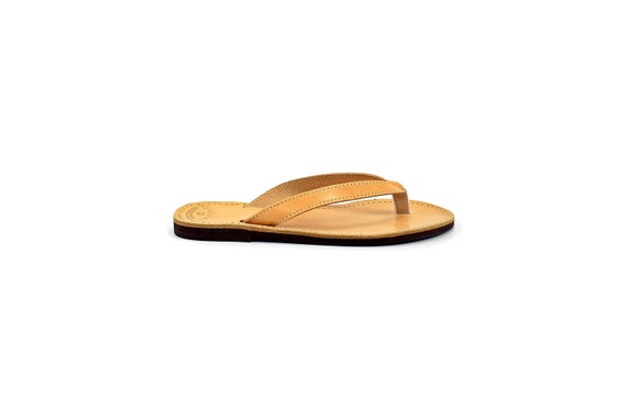 Flip Flops - Summer Beach Sandals from Genuine Full Grain Leather Handmade in Greece.
