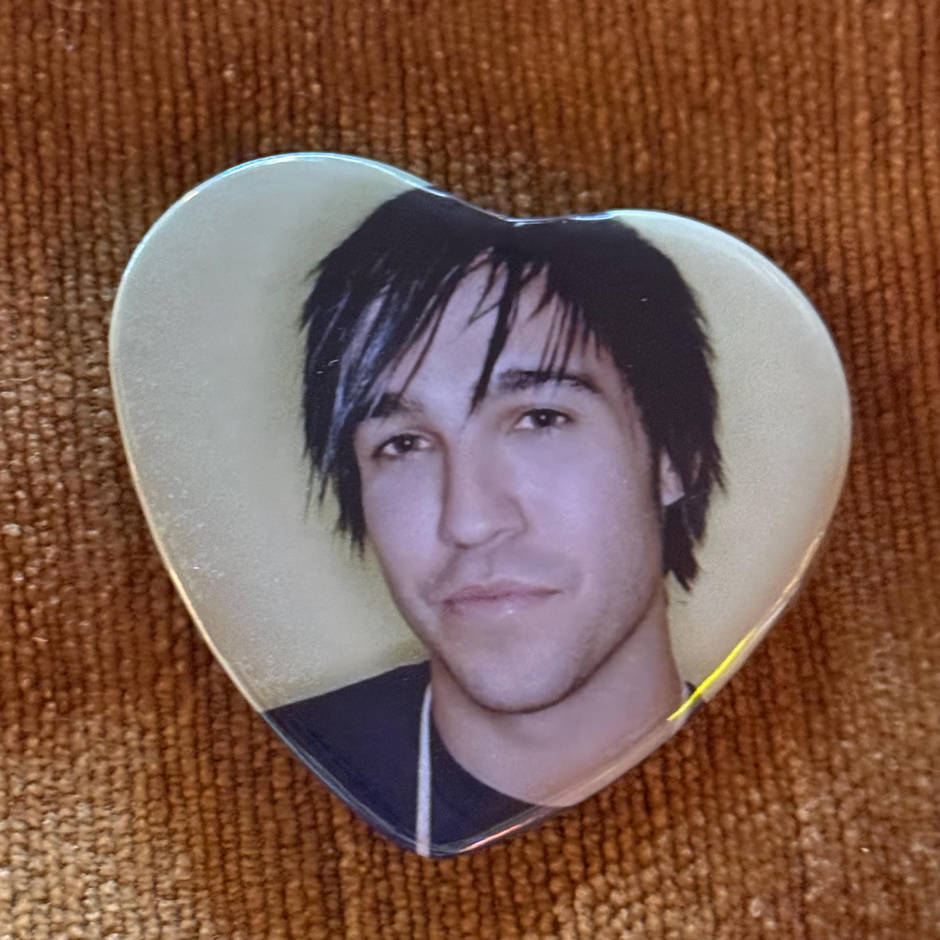 Pete Wentz Heart Button Set, Alt Emo Fan Merch, Sad Boy Scene Aesthetic, Locker Fridge Decor, Small Batch Drop Mall Goth Scene Kid Pop Punk