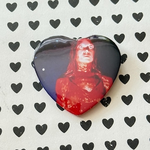 Carrie Heart Button | Horror Movie Pin or Magnet | Alt Fan Merch