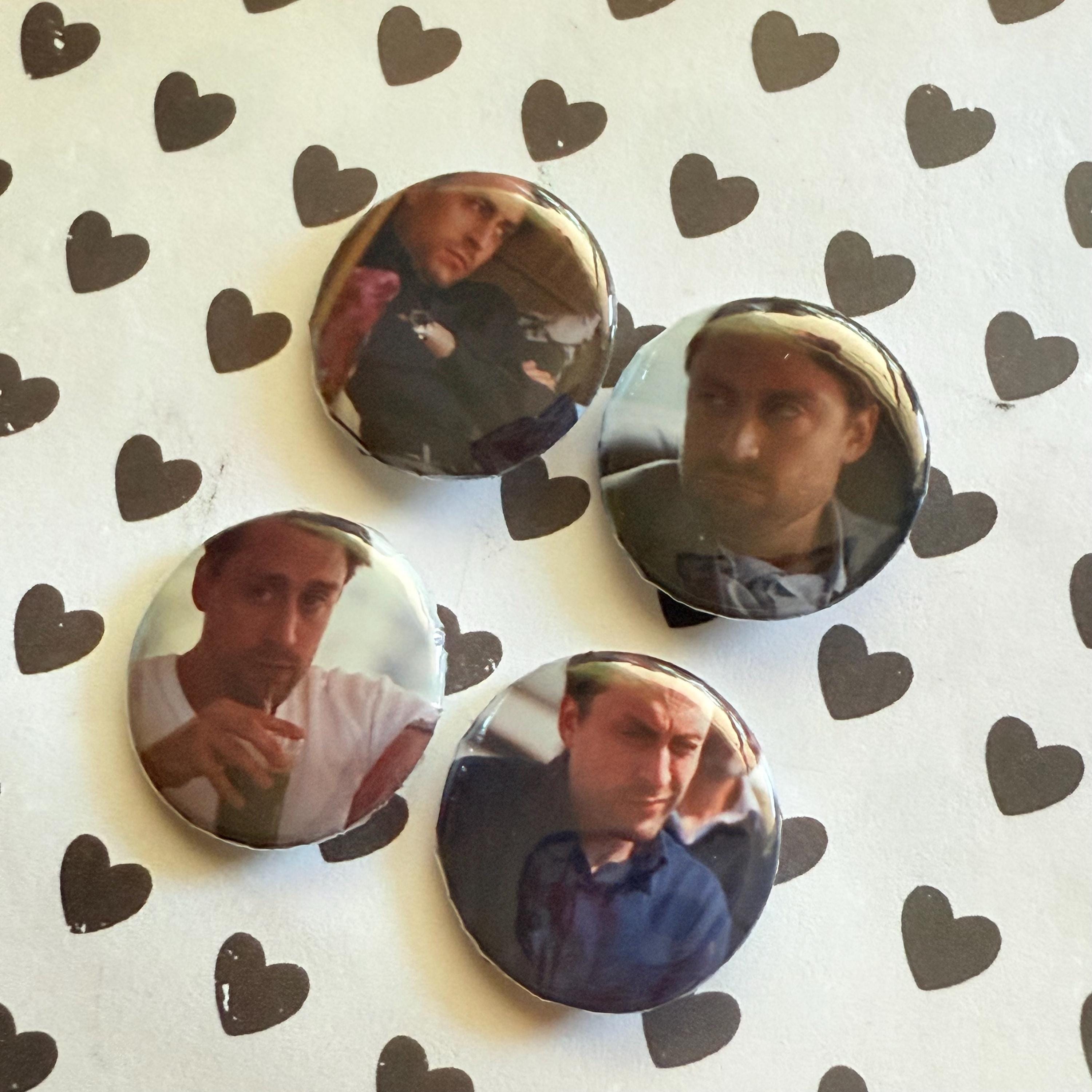 Succession Roman Roy Button Set: Moody Fan Merch, Alt TV Pins or Magnets