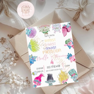 Invitation anniversaire troll