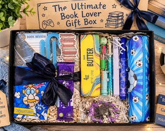 Caja de regalo con libro misterioso para niños de 9 años a 13 años, con un libro apropiado para su edad. Caja de regalo navideña para niños amantes de la lectura.