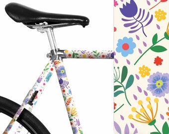 MOOXIBIKE Motif Fleurs - Film Vélo Printemps Fleur Crème