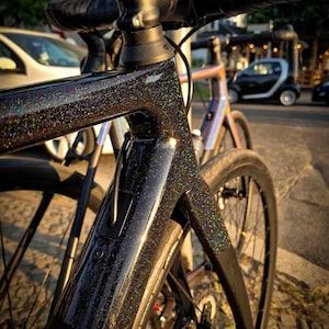Galaxy Glitter Bicycle Film – Black Frame Protection Film