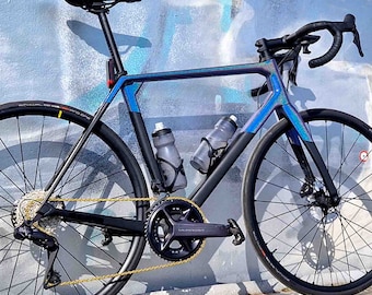 Fahrradfolie Galaxy Glitzer – Blaue Rahmenschutzfolie