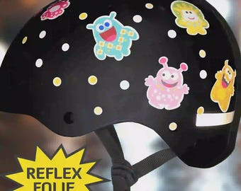 Bicycle Sticker Happy Party Monster & Dots reflective